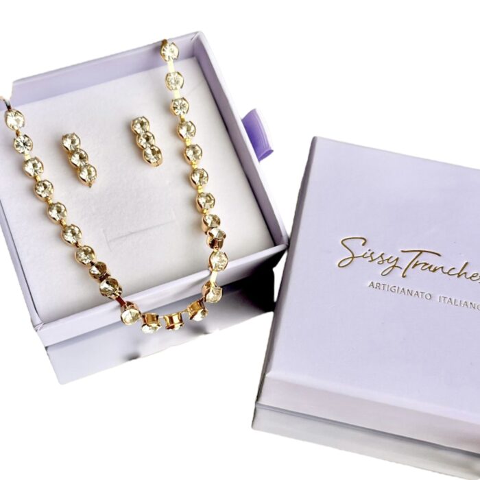 Collezione "Sirius" - Choker Artemide con Swarovski (oro e arg) - immagine 1