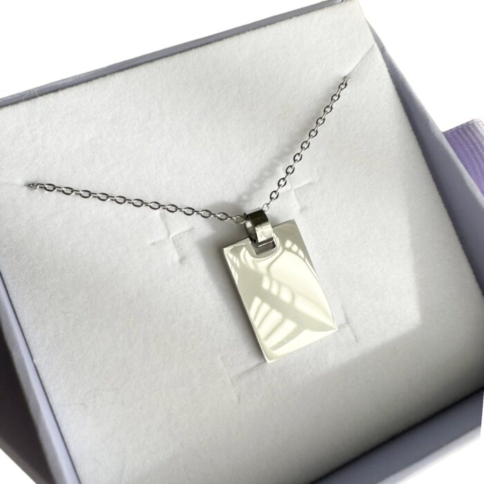 Collana con targhetta rettangolare - immagine 2