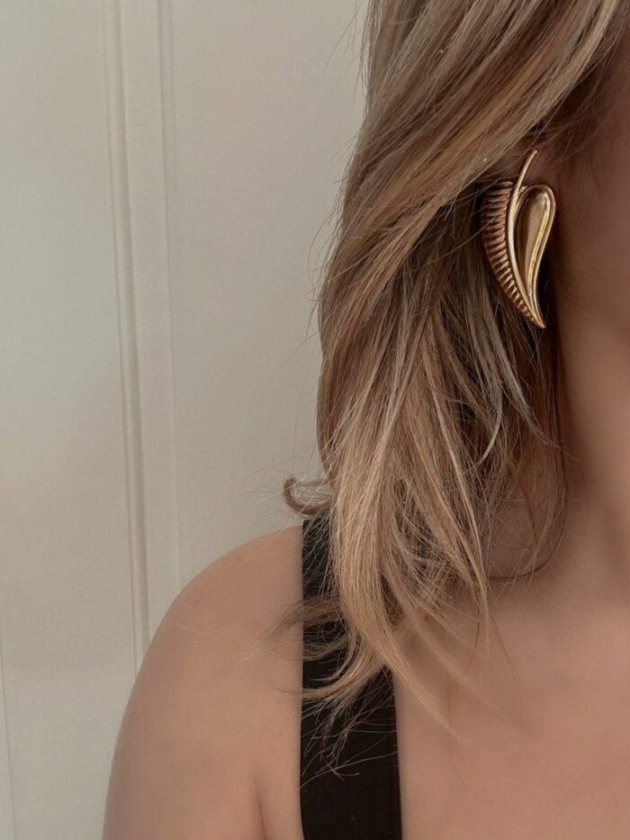 Collezione "Essenziale" - Orecchini Foglie - immagine 4