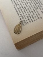 Ciondolo Bilancia ovale in arg. 925 dorato