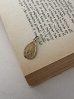 Ciondolo Bilancia ovale in arg. 925 dorato