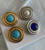 Collezione "Estrosa" - Orecchini Cloe (con perla/turchese/blu) - immagine 5