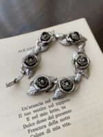 Bracciale di rose con Swarovski