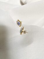 Linea "Non ti scordar di me" - Orecchini con fiore vero - immagine 2