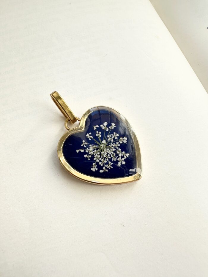 Collana "Fior di ricordi" - Bordeaux / Verde / Blu - immagine 5