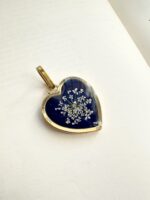 Ciondolo "Fior di ricordi" - Bordeaux / Verde - immagine 3