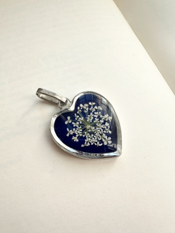 Collana "Fior di ricordi" - Bordeaux / Verde / Blu - immagine 6