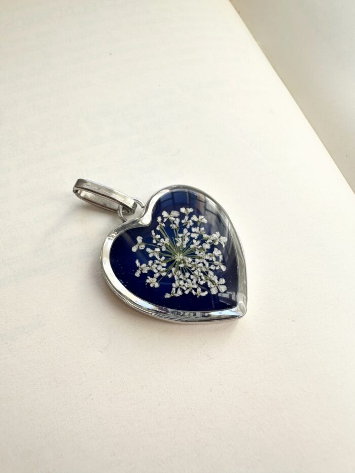 Ciondolo "Fior di ricordi" - Bordeaux / Verde - immagine 4