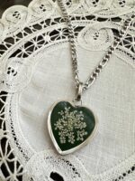 Collana "Fior di ricordi" - Bordeaux / Verde / Blu - immagine 4