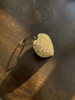 Ferma foulard a cuore con Swarovski - immagine 2