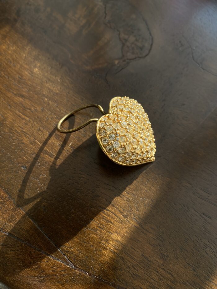 Ferma foulard a cuore con Swarovski - immagine 2