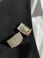 Orecchini bombati con Swarovski (clip) - immagine 2