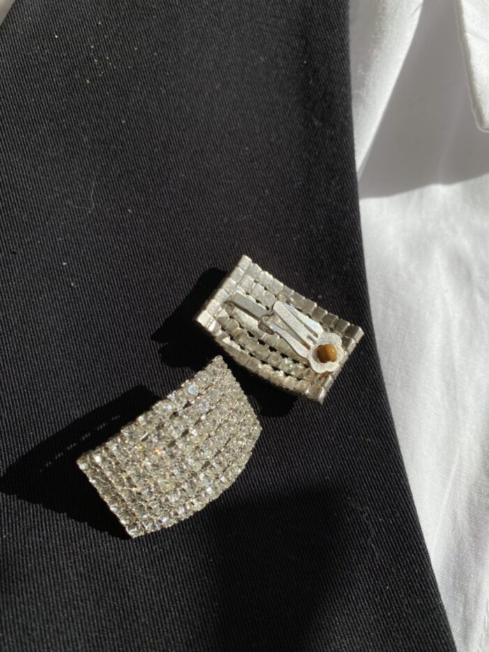 Orecchini bombati con Swarovski (clip) - immagine 2