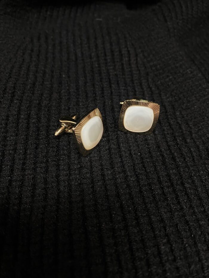 Gemelli in ottone con madreperla - immagine 2