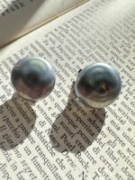 Orecchini tondi in ceramica perlata (clip)