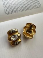 Orecchini a bottone con Swarovski (clips) - immagine 2