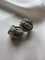 Orecchini Corda in ottone bicolor