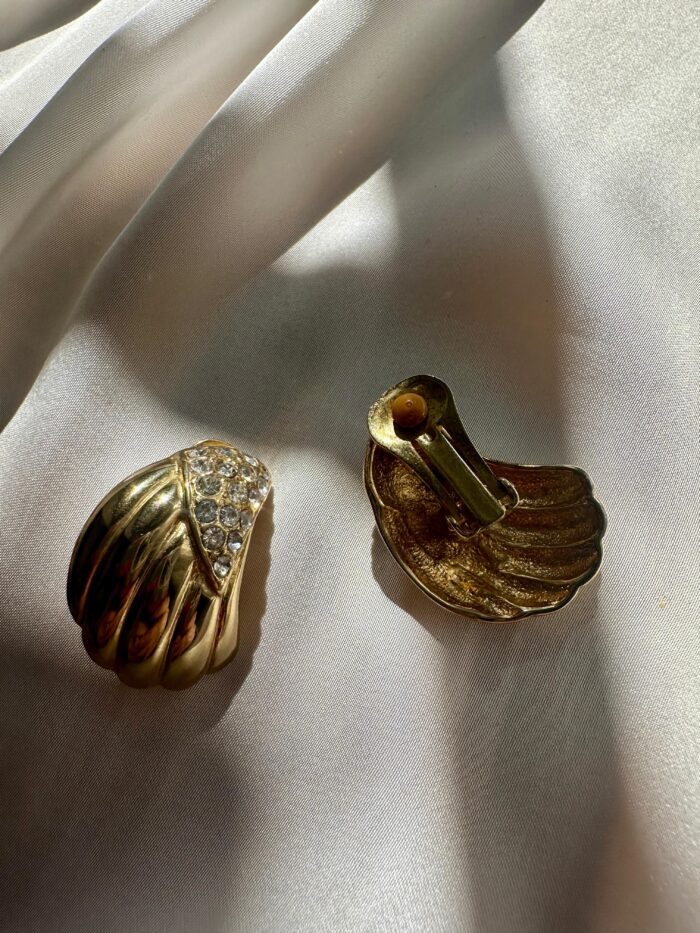 Orecchini Ali in ottone con Swarovski - immagine 2