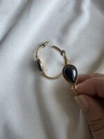 Cerchi con goccia di perla grigia