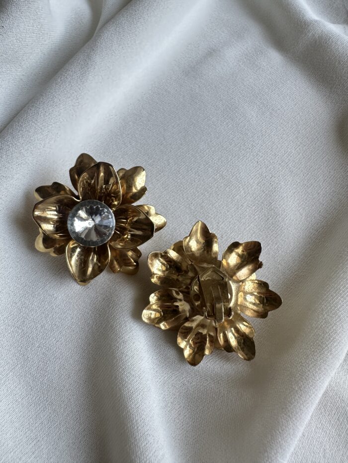 Maxi fiori in ottone con clips - immagine 2