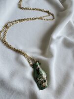 Collana anfora verde - tecnica cloisonnè
