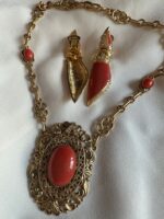 Parure con resina e Swarovski (clips) - immagine 2