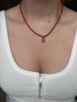Collana in corallo bambù "Corallina" - immagine 3