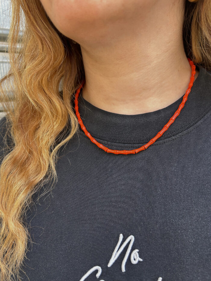 Collana in corallo bambù "Corallina" ver. 2 - immagine 1