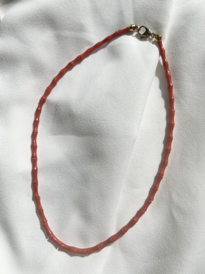 Collana in corallo bambù "Corallina" ver. 2 - immagine 3