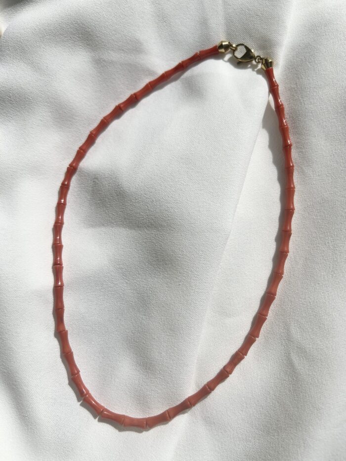 Collana in corallo bambù "Corallina" ver. 2 - immagine 3