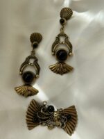 Parure stile Liberty originale anni 70 - spilla e orecchini
