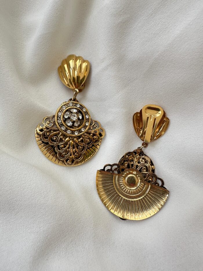 Orecchini stile Liberty con Swarovski (clip) - immagine 2