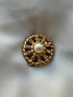 Ferma foulard con perla e Swarovski