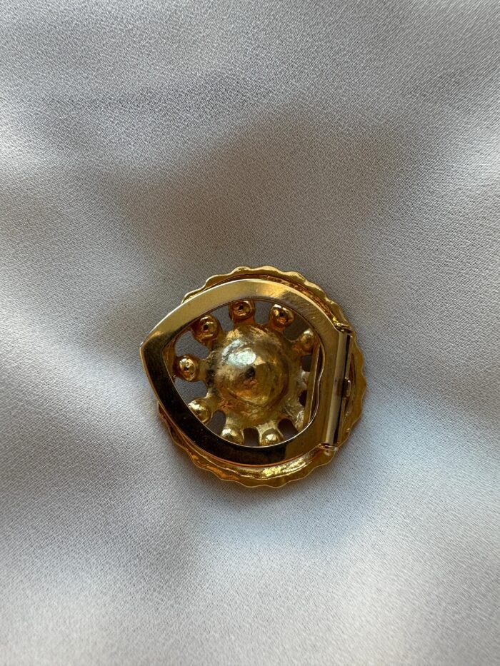 Ferma foulard con perla e Swarovski - immagine 2