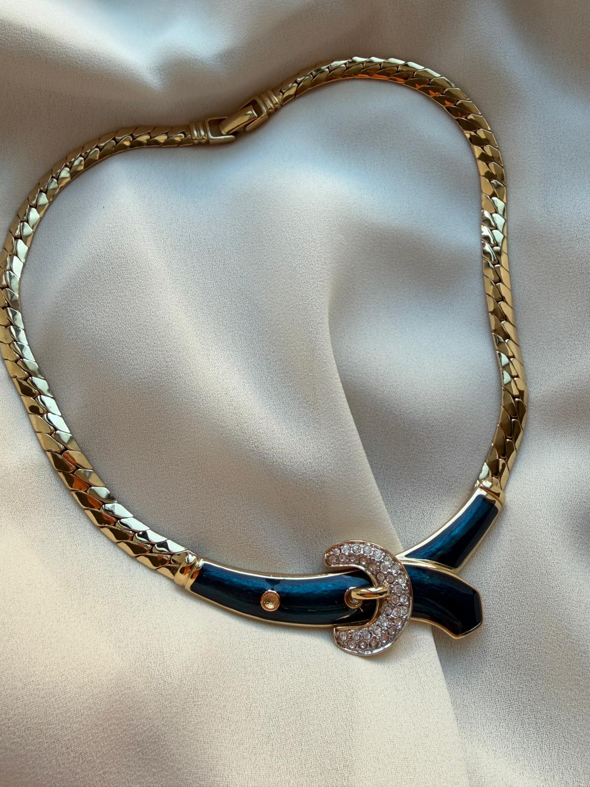 PHOTO-2025-11-14-11-56-06 Girocollo in ottone con dettagli smaltati e Swarovski - immagine 1