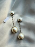 Orecchini con perla pendente (clips)