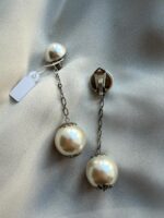 Orecchini con perla pendente (clips) - immagine 2