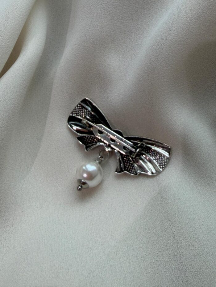 Spilla Fiocco con perla - immagine 4