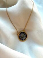 Collana "Fior di ricordi" 2 - Bordeaux / Verde / Blu - immagine 4