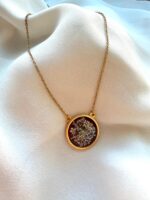 Collana "Fior di ricordi" 2 - Bordeaux / Verde / Blu - immagine 8