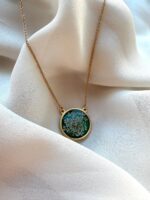 Collana "Fior di ricordi" 2 - Bordeaux / Verde / Blu - immagine 7