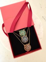 Collana "Fior di ricordi" 2 - Bordeaux / Verde / Blu