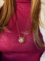 Collana "Fior di ricordi" 2 - Bordeaux / Verde / Blu - immagine 6