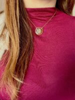 Collana "Fior di ricordi" 2 - Bordeaux / Verde / Blu - immagine 5