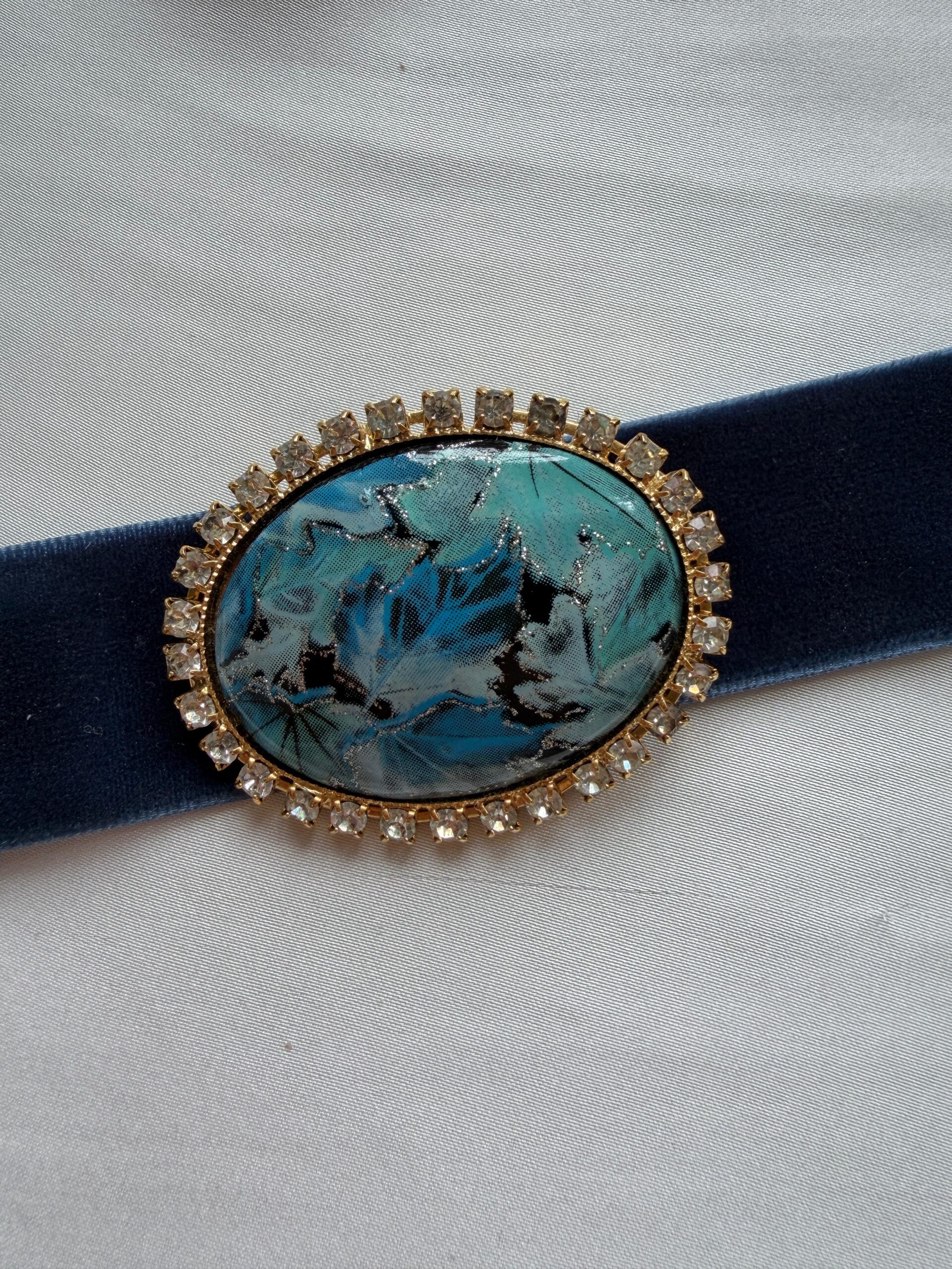 PHOTO-2026-02-28-13-47-13 4 Choker con spilla vintage e Swarovski - immagine 1