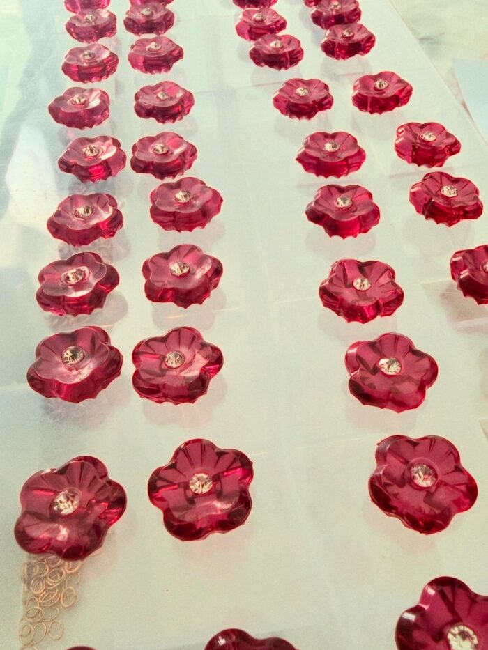 Fiorellini a lobo con Swarovski - immagine 3