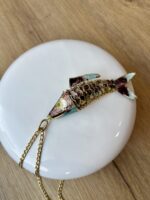 Collana con ciondolo Carpa Koi viola