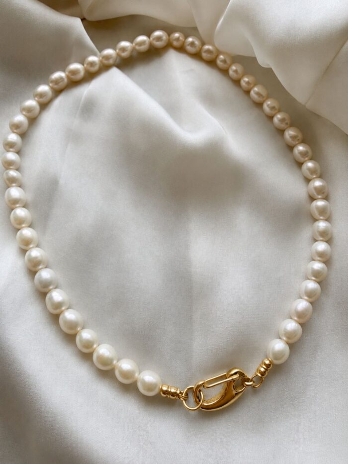 Collana DIVA1 in Perle di Fiume Naturali - immagine 3