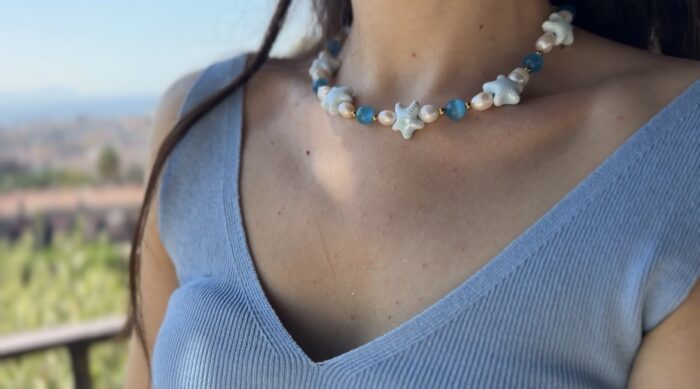 Collana Marea - perle e stelle - immagine 3