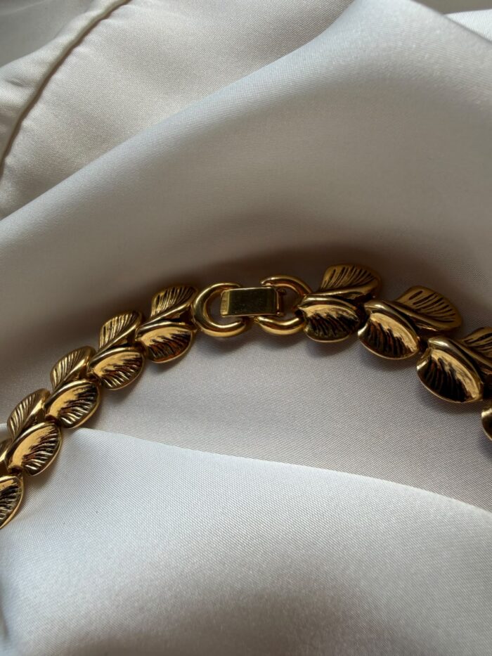 Collana con foglie in ottone - immagine 3